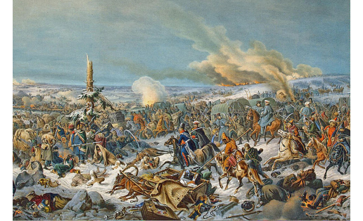 Переправа французов через Березину. Худ. — П.Хесс. 1844 (фрагмент картины). Crossing the Berezina by the French. Artist – P.Hess. 1844