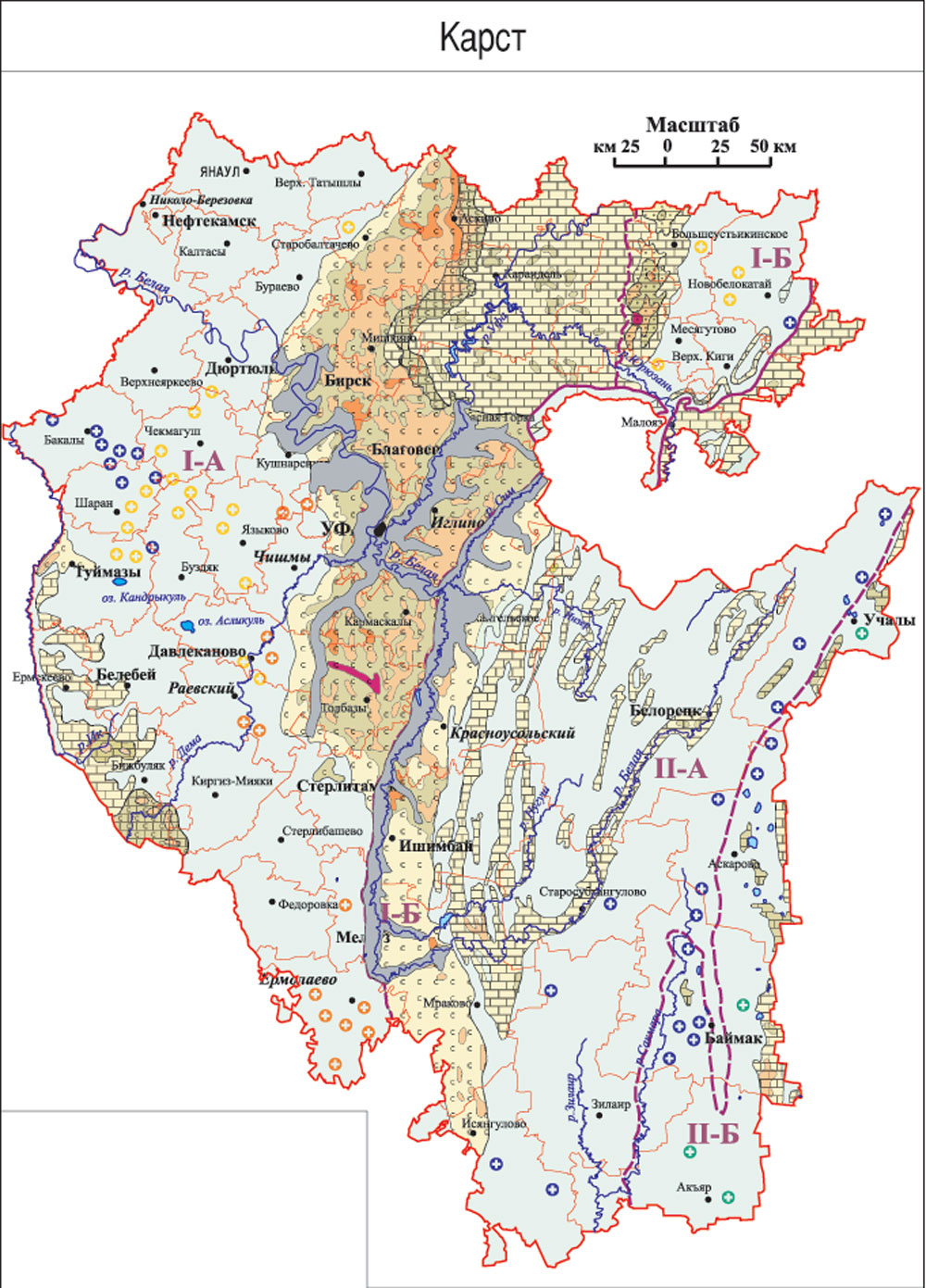 Карта карстовых пустот нижегородской области